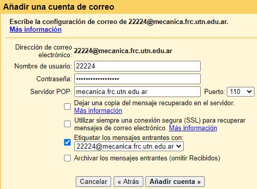 gmail_ingresar_usuario_clave_servidor_puerto