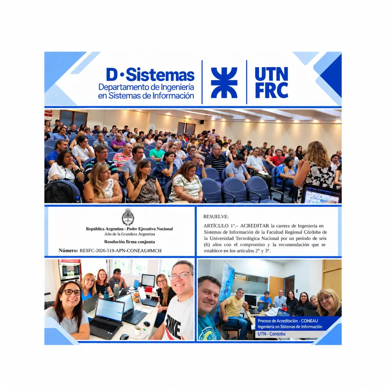 Acreditación ISI cuadrada con márgenes